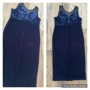 Velvet blue dress